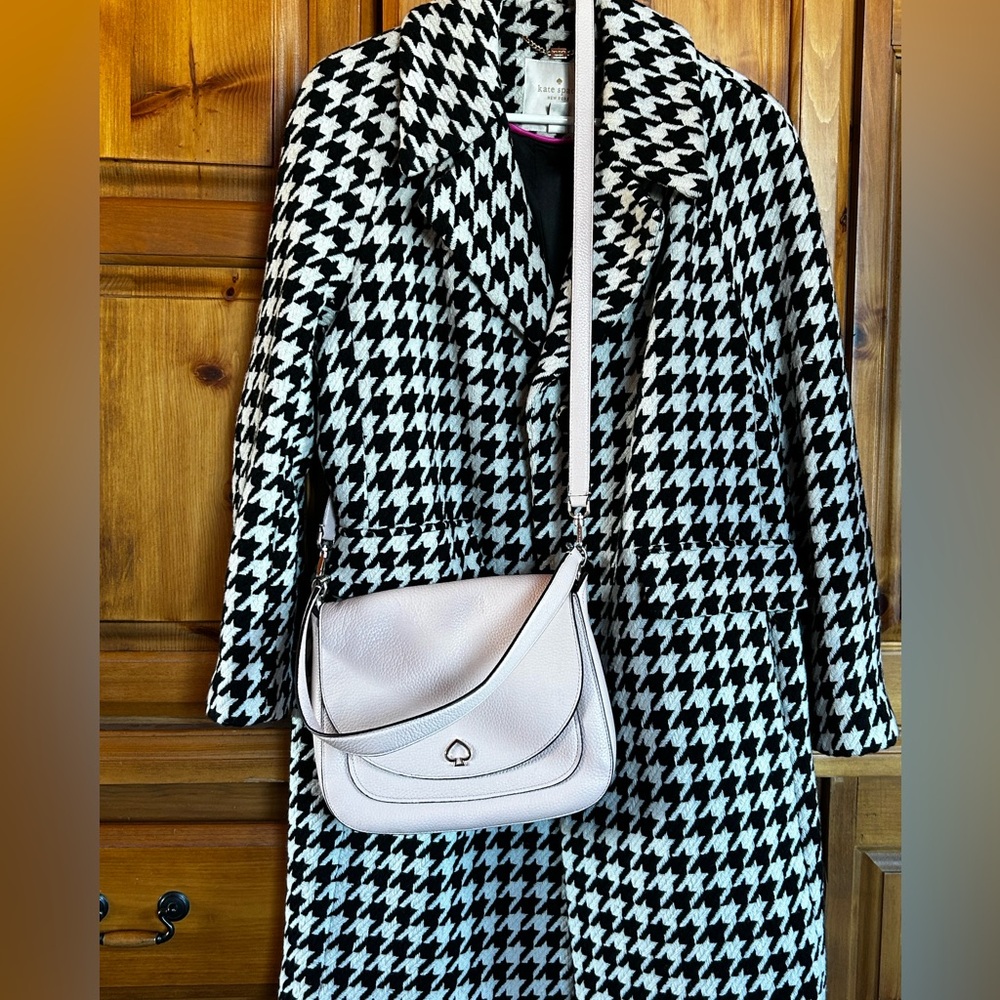 Kate Spade Wool Blend Houndstooth Coat - Picture 9 of 9